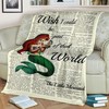 Wish I Could Be Part Of That World Ariel Fleece Blanket Gift For Fan, Premium Comfy Sofa Throw Blanket