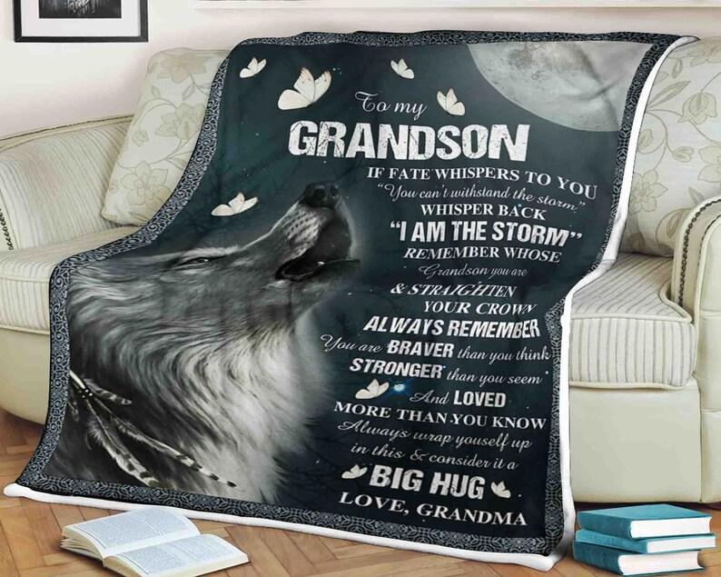 Wolf Blanket Bedding Set for Grandson Family