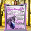 Wolf Fleece Quilt Bedding Set- To My Granddaughter From Grandpa Birthday Christmas.