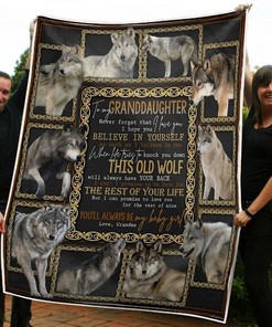 Wolf Lover's Quilt Bedding Set for Granddaughter from Grandma