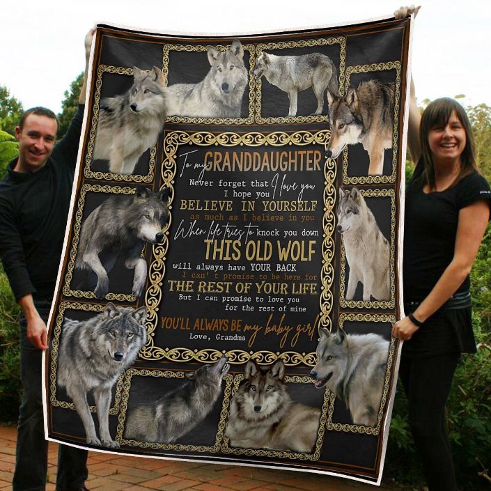 Wolf Lover's Quilt Bedding Set for Granddaughter from Grandma