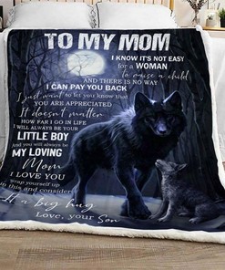 Wolf Lovers Quilt Bedding Set for Mom - A Warm Present from Son to Mom
