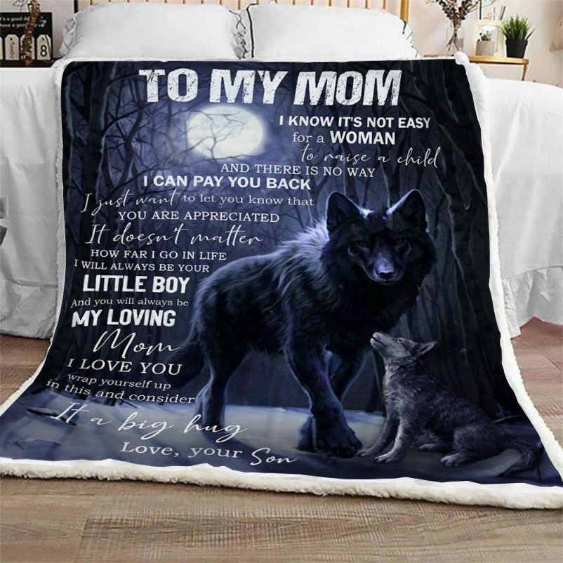 Wolf Lovers Quilt Bedding Set for Mom - A Warm Present from Son to Mom