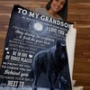 Wolf Remember How Much I Love You Fleece Blanket Quilt Bedding Set for Grandsons