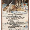 Wolf To My Grandson Life Gave Me You With Love And Kisses Quilt Blanket From Grandma