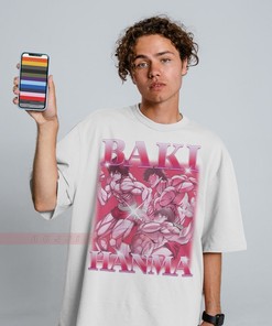 Women's Baki Hanma Anime Pink Shirt with Nostalgic Quote
