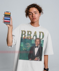 Women's Brad Pitt Movie Tee - Retro 90s Aesthetic Homage Shirt for Film Lovers