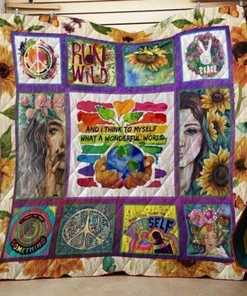 Wonderful World Hippie Quilt Bedding Set, Full of Possibilities