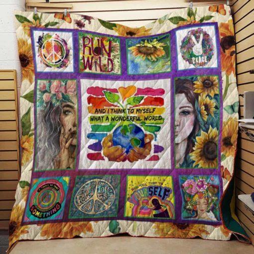 Wonderful World Hippie Quilt Bedding Set, Full of Possibilities