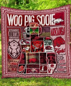 Woo Pig Sooie NCAA Arkansas Razorbacks Collection Quilt Bedding Set