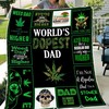 Worlds Dopest Dad Fleece Quilt Bedding Set
