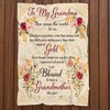 World's Greatest Grandma Fleece Blanket for Family from Granddaughter and Grandson