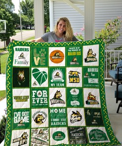 Wright State Raiders Ncaa Vintage Quilt Bedding Set - Perfect for Fans