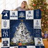 Yankees Christmas New York Yankees Team Quilt Blanket - Festive Blanket for Baseball Fans