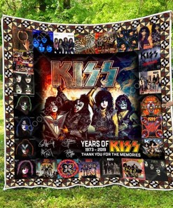 Years Of Kiss Band Memories Quilt Blanket - Years of Kiss Band Memories Vintage Quilt Bedding Set