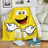 Yellow M&M Fleece Blanket Gift - Fun and Colorful Sofa Throw Blanket
