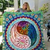 Yin Yang Hippie Quilt Blanket: Embrace the Balance of Life