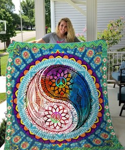 Yin Yang Hippie Quilt Blanket: Embrace the Balance of Life