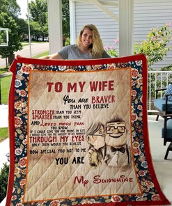 You Are Braver Than You Believe Personalized Quilt Bedding Set - Customizable Gift for a Loved One