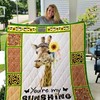 You Are My Sunshine Giraffe Great Customized Gifts For Birthday Christmas Thanksgiving Quilt Blanket ideal