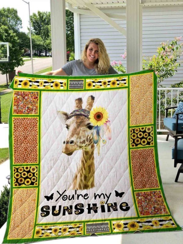 You Are My Sunshine Giraffe Great Customized Gifts For Birthday Christmas Thanksgiving Quilt Blanket ideal