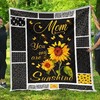 You Are My Sunshine Sunflower Quilt Blanket for Mom - Express Your Love and Gratitude