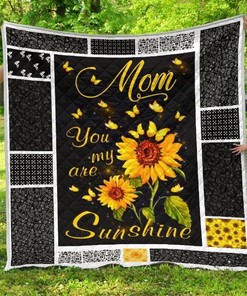 You Are My Sunshine Sunflower Quilt Blanket for Mom - Express Your Love and Gratitude