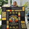 You Can Be Anything Elephant Sunflower Vintage Quilt Blanket - Inspirational Gift for All Ages