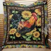 You Make Me Happy Chicken Sunflower Quilt Blanket - Charming and Comfy Blanket for Your Home