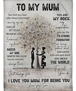 You Mean The World Fleece Blanket Quilt Blanket Thank You S For Mothers Day Mothers Day From Son To Mom