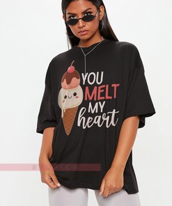You Melt My Heart UNISEX Tee - Perfect matching T-shirt for lovers with long sleeves and cute design