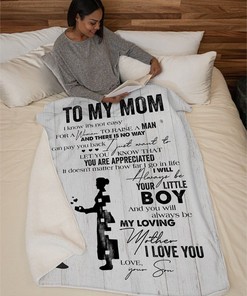 You Will Always Be My Loving Mother Love From Son Fleece Blanket Quilt Bedding Set For Mom