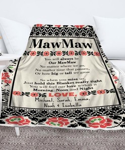 You Will Always Be Our Grandma: Personalized Quilt Bedding Set with Blanket from Grandkids for Grandma's Birthday