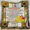 You'll Always Be Safe Sunflower Quilt Blanket for Daughter - Sentimental and Heartfelt Gift for Your Loved Ones