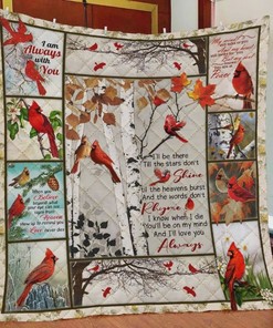 You'll Be On My Mind Always Cardinal Bird Quilt Blanket: A Meaningful Gift For Someone Special