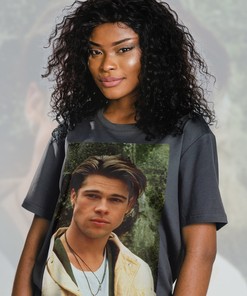 Young Brad Pitt Movie Tee - Vintage 90s Homage Shirt for Film Lovers