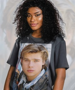 Young Brad Pitt Vintage Homage Tee | Once Upon A Time Unisex T-Shirt | Retro 90s Aesthetic Shirt Movie Fans Gifts