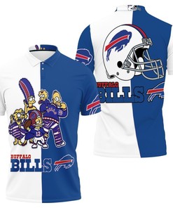 2021 Buffalo Bills The Simpsons Family Fan Afc East Division Champs Polo Collar Shirt With Personalized 3D Design