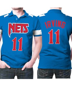 2021 City Edition Blue Jersey Inspired Polo Shirt With Kyrie Irving'S #11 - Perfect Gift For Fans #17