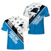 3D All Over Print Polo Shirt - Carolina Panthers Casual Style For Fans With Polo Collar