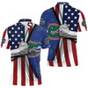 3D American Flag Ripped Jersey Polo - Show Your Gator Pride