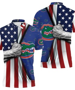 3D American Flag Ripped Jersey Polo - Show Your Gator Pride
