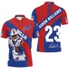 3D Buffalo Bills Number 23 Aaron Williams With Sign Polo Collar Shirt
