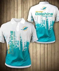 3D Miami Dolphins Polo Shirt As A Perfect Gift For Fans
