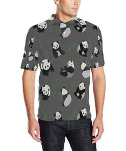 3D Panda Pattern Polo Shirt - Ideal Gift For Panda Lovers With A Twist