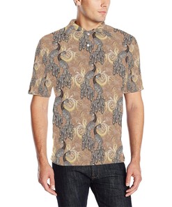 3D Peacock Pattern Polo Shirt - Comfortable And Versatile With Unique Design