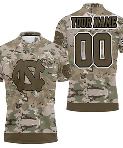 3D Personalized Camouflage Veteran Polo For North Carolina Tar Heels Fans