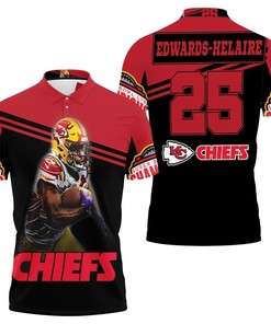 3D Polo Shirt For Kc Chiefs Super Bowl 2021 Champs - Edwards Helaire 26