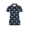 3D Skeleton Print Women'S Polo Shirt - Perfect Gift For Fans Of Skeletons And Futuristic Fashion