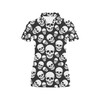 3D Skull Print Women'S Polo Shirt - Perfect Gift For Fans Of Skulls And Innovative Style
